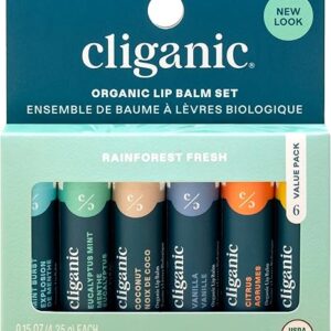Cliganic USDA Organic Lip Balm Set